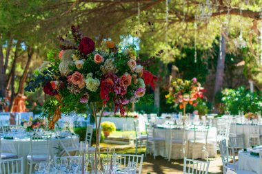 Yılın düğünü için dekorasyon.