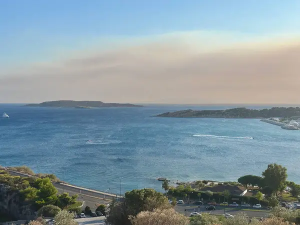 Yunanistan 'da Glyfada, Atina Riviera' nın panoramik manzarası