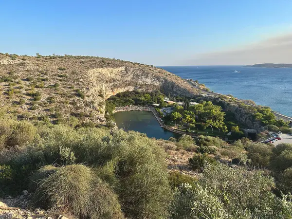 Yunanistan 'da Glyfada, Atina Riviera' nın panoramik manzarası
