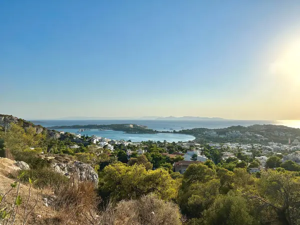 Yunanistan 'da Glyfada, Atina Riviera' nın panoramik manzarası