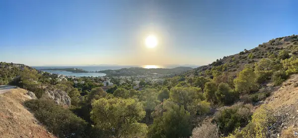 Yunanistan 'da Glyfada, Atina Riviera' nın panoramik manzarası