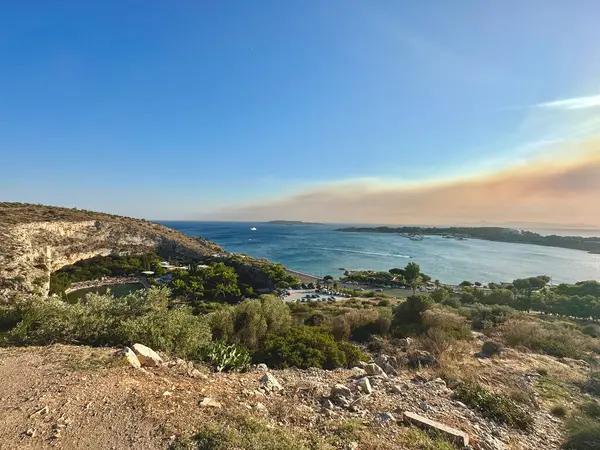 Yunanistan 'da Glyfada, Atina Riviera' nın panoramik manzarası