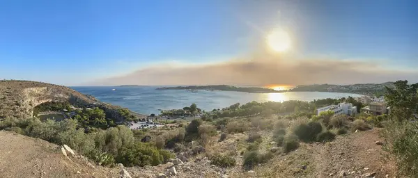 Yunanistan 'da Glyfada, Atina Riviera' nın panoramik manzarası