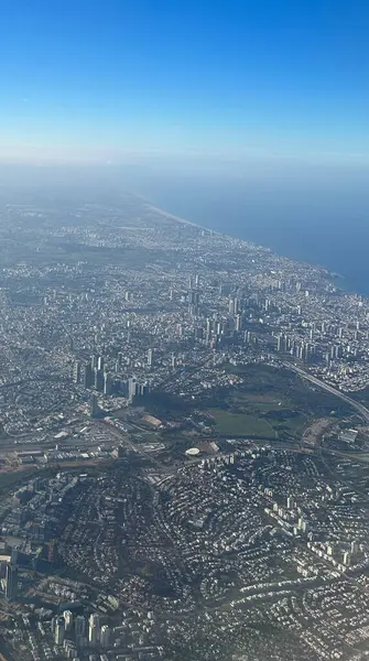 tel-aviv ve merkez İsrail 'in hava manzarası