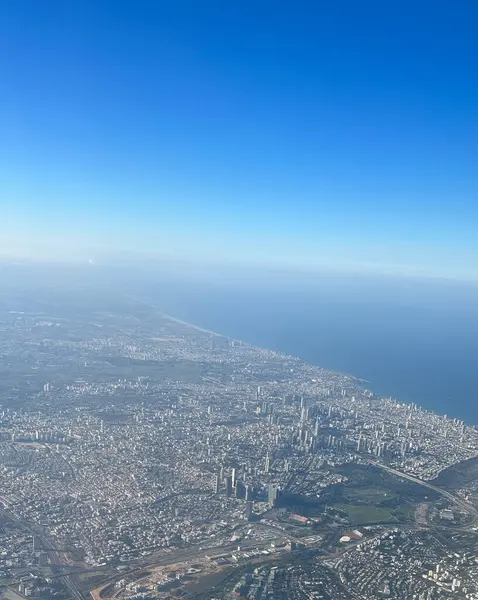 tel-aviv ve merkez İsrail 'in hava manzarası
