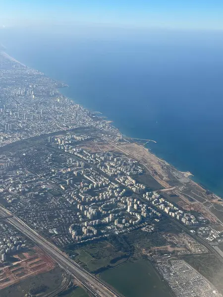 tel-aviv ve merkez İsrail 'in hava manzarası