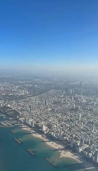 tel-aviv ve merkez İsrail 'in hava manzarası