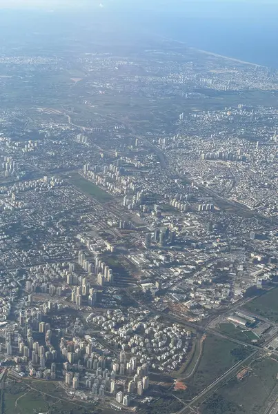 tel-aviv ve merkez İsrail 'in hava manzarası