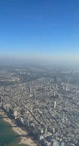 tel-aviv ve merkez İsrail 'in hava manzarası