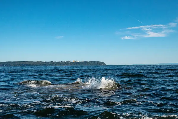 Vancouver, Kanada 'da dalgalar denize çarpıyor