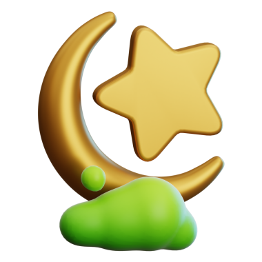 Web, uygulama, bilgi vs. için hilal 3d illüstrasyon