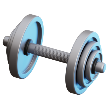 Web, uygulama, bilgi vs. için Dumbbell 3d illüstrasyonu