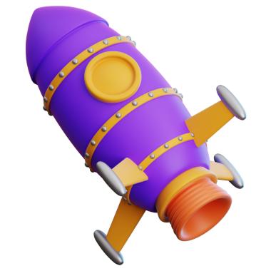 Ağ, uygulama, bilgi vs. için 3d Roket Fırlatma illüstrasyonuName