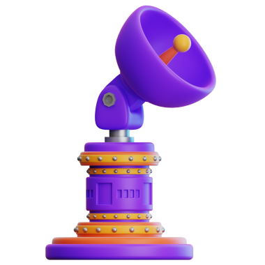 Web, uygulama, bilgi vs. için Uydu Çanağı 3d illüstrasyonuName