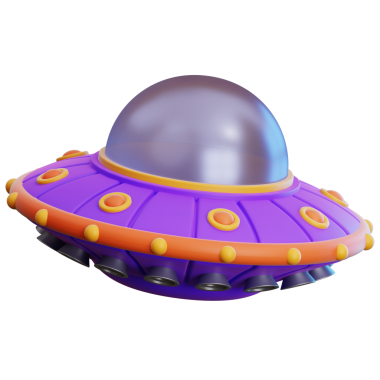 Web, uygulama, bilgi vs. için Ufo 3d illüstrasyonuName