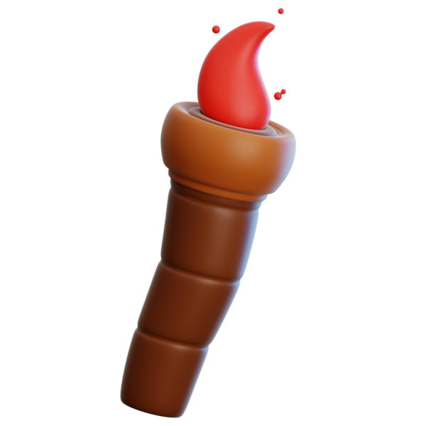 Ağ, uygulama, bilgi vs. için Bambu Meşalesi 3d İllüstrasyonu