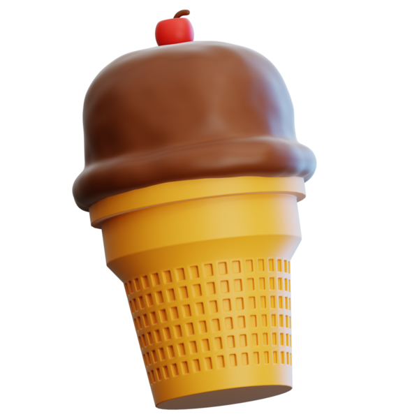 Web, uygulama, bilgi vs. için Dondurma 3d illüstrasyonuName