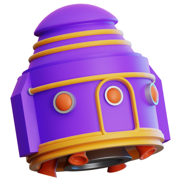 Web, uygulama, bilgi vs. için 3d uzay kapsülü illüName