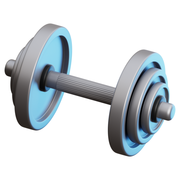 Web, uygulama, bilgi vs. için Dumbbell 3d illüstrasyonu