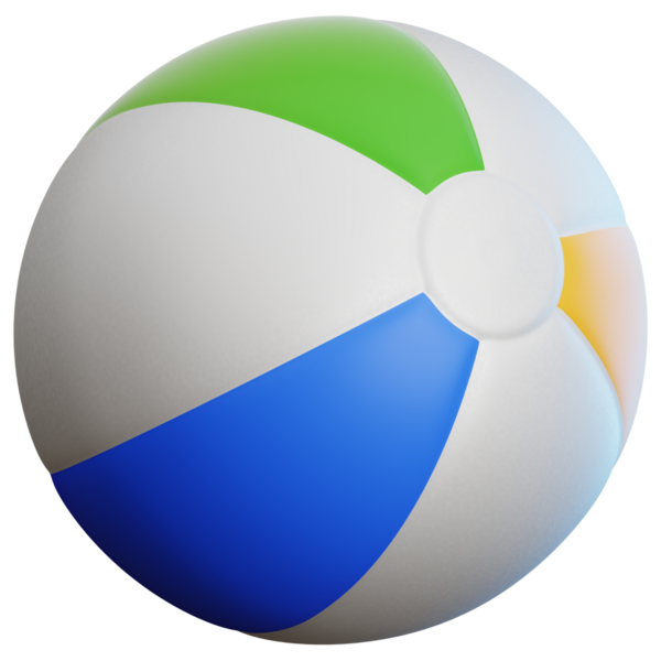 Web, uygulama, bilgi vs. için beachball 3d illüstrasyonuName