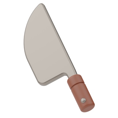 Bıçak Mutfağı Araçları 3D İllüstrasyon Web, uygulama, bilgi vs. için kullanılabilir
