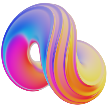 Iridescence Soyut Şekil 3B Görüntü Beyaz Arkaplanda İzole Edildi