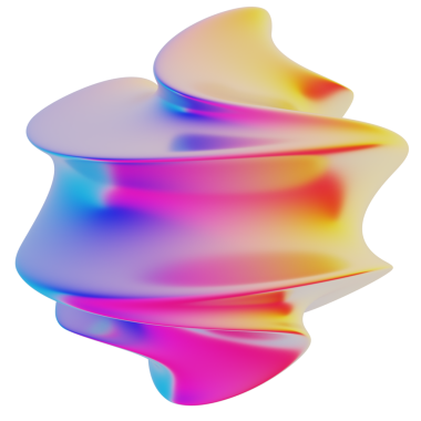 Iridescence Soyut Şekil 3B Görüntü Beyaz Arkaplanda İzole Edildi