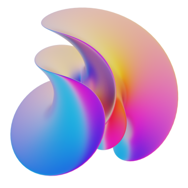 Iridescence Soyut Şekil 3B Görüntü Beyaz Arkaplanda İzole Edildi