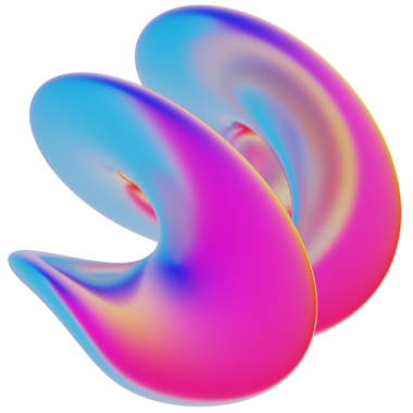 Iridescence Soyut Şekil 3B Görüntü Beyaz Arkaplanda İzole Edildi