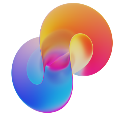 Iridescence Soyut Şekil 3B Görüntü Beyaz Arkaplanda İzole Edildi