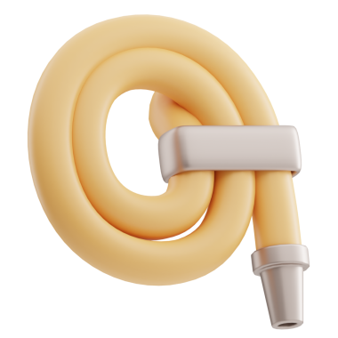 Hortum 3B Resimleri Beyaz Arkaplanda İzole Edildi