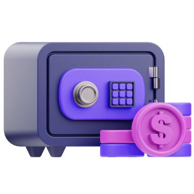 Tasarruf Hedefi 3B Görüntü Beyaz Arkaplanda İzole Edildi