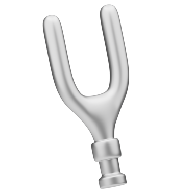 Akort Fork 3D Görüntü Beyaz Arkaplanda İzole Edildi