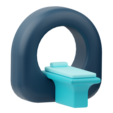 MRI Makinesi 3D Görüntü Beyaz Arkaplanda İzole Edildi 