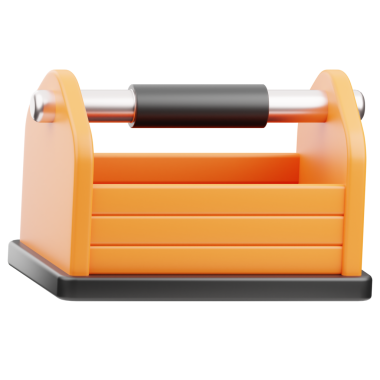 Araç Kutusu 3D Görüntü Beyaz Arkaplanda İzole Edildi