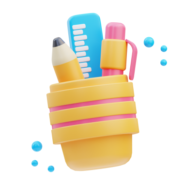 Kalem Davası 3B Görüntü Beyaz Arkaplanda İzole Edildi