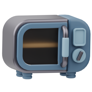 Fırın 3D Görüntü Beyaz Arkaplanda İzole Edildi