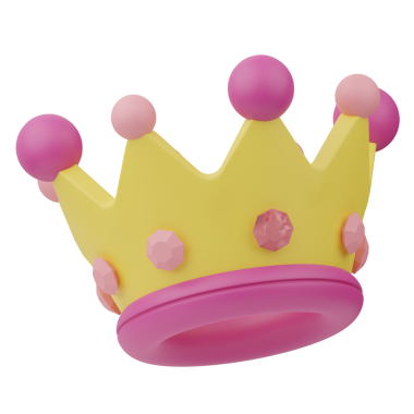 Crown 3D Görüntü Beyaz Arkaplanda İzole Edildi