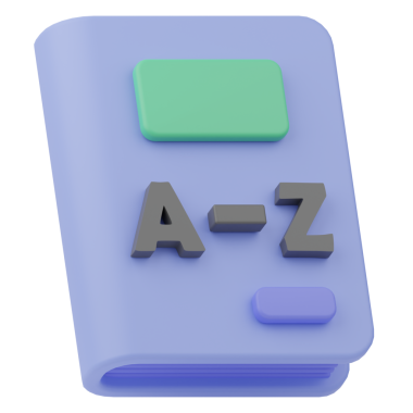 Sözlük 3B Resimleri Beyaz Arkaplanda İzole Edildi