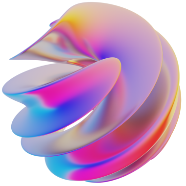 Iridescence Soyut Şekil 3B Görüntü Beyaz Arkaplanda İzole Edildi