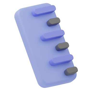 Cetvel 3D Görüntü Beyaz Arkaplanda İzole Edildi