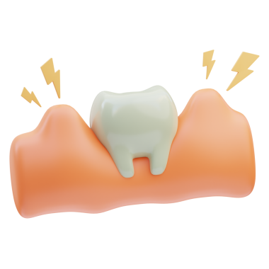 Gingivitis 3D Görüntü Beyaz Arkaplanda İzole Edildi