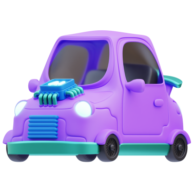 Özerk Araçlar 3B Görüntü Beyaz Arkaplanda İzole Edildi 