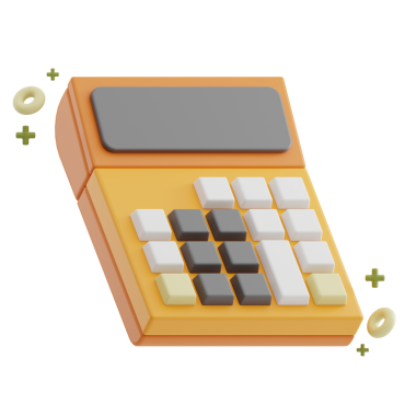 Hesaplayıcı 3B Görüntü Beyaz Arkaplanda İzole Edildi