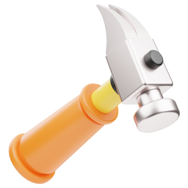 Çekiç 3B Görüntü Beyaz Arkaplanda İzole Edildi