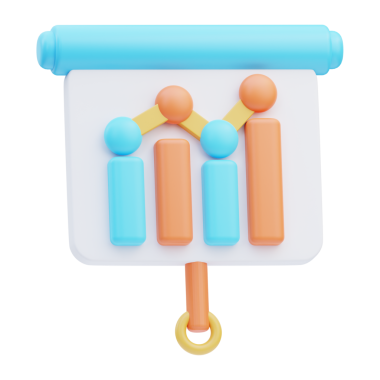 Veri Analizi 3B Resimleri Beyaz Arkaplanda İzole Edildi