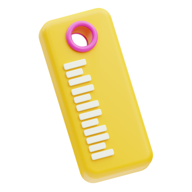 Cetvel 3D Görüntü Beyaz Arkaplanda İzole Edildi