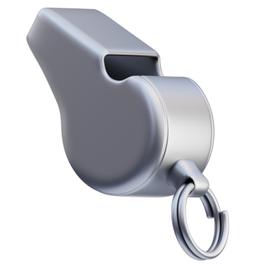 Polis Islığı 3D Görüntü Beyaz Arkaplanda İzole Edildi