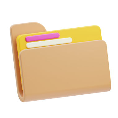 Dizin kırtasiyesi, 3B Görüntü Beyaz Arkaplanda İzole Edildi