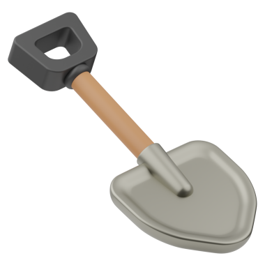 Kürek Tarım 3B İllüstrasyon